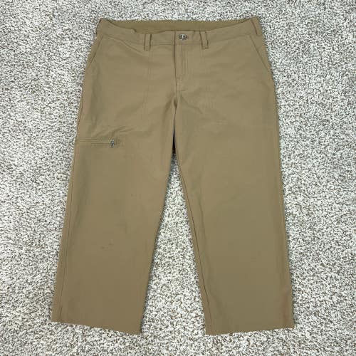 Patagonia Pants Womens 8 Khaki Hiking Stretch Zip Pockets Happy Hike Cropped
