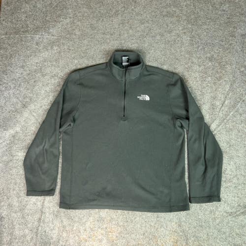 North Face Mens Pullover Large Gray Fleece Sweater Logo Thermal Gorp Top Casual