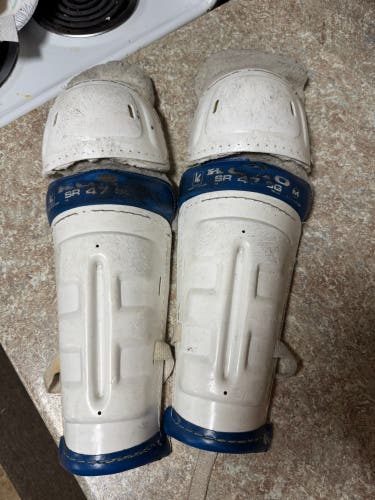 Rare vintage Senior Koho SR 47 15" Shin Pads (Used) 15 inch ice hockey guard