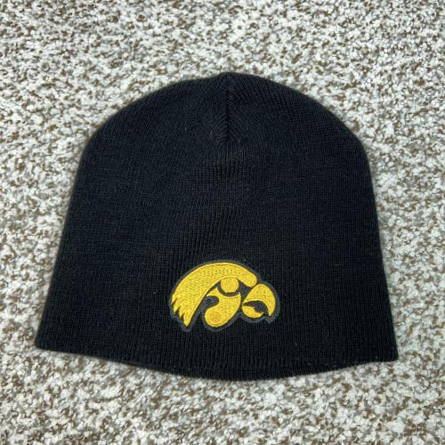 Iowa Hawkeyes Knit Beanie Mens One Size Black NCAA Football Rossmor Industries