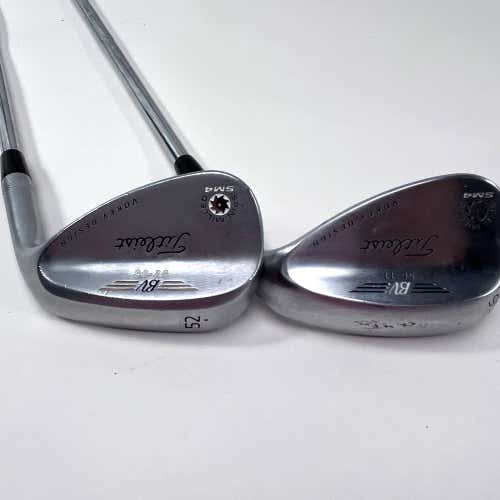 Titleist Vokey Spin Milled SM4 Chrome Wedge Set 52* 8 | 56* 11 Wedge RH