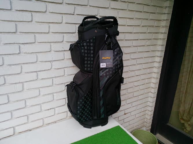 Bag Boy CB-100 Black Stars and Stripes 14-Way Cart Bag - NEW