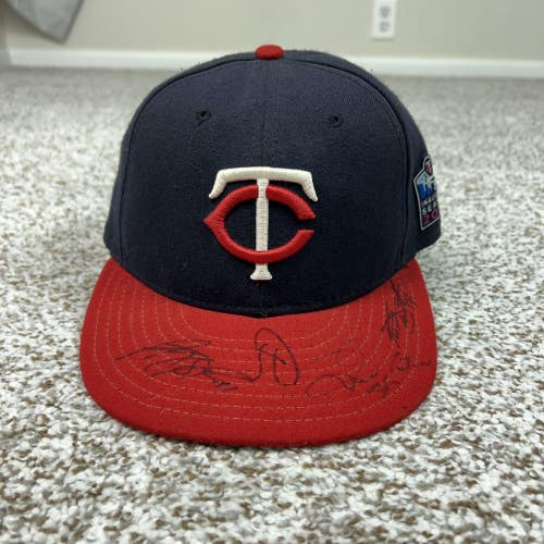 Minnesota Twins Hat Cap Fitted 7 Navy MLB Baseball New Era 59FIFTY USA Sports