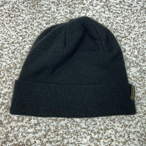 Burton Hat Beanie Mens One Size Black Knit Logo Winter Ski Snowboard Sports