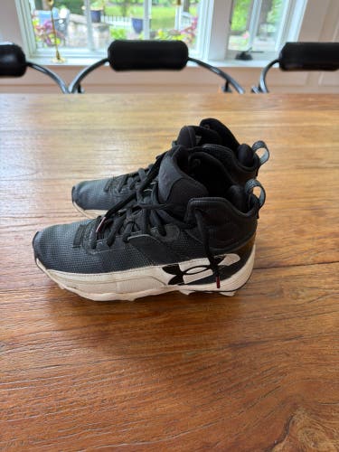 Black Kid's 4Y (Big Kids / Youth) Youth Under Armour Bryce harper High Top Molded Cleats (Used)