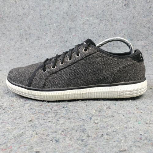 Skechers S Sport Mens Size 9.5 Shoes Gray Textile Sneakers Low Top Lace Up Skate