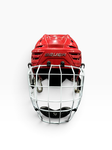 Used Bauer RE-AKT 155 Helmet Cage Combo Red MD 11375-S000382120