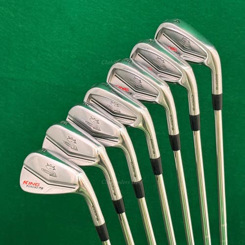 Cobra King 2019 Forged CB/MB Combo Chrome 4-PW Iron Set KBS Tour Steel Stiff