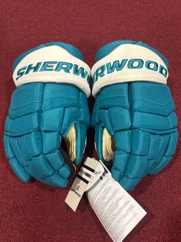 San Jose Sharks Sher-Wood Photon 1 Gloves 14" (New) Item#SRSJ