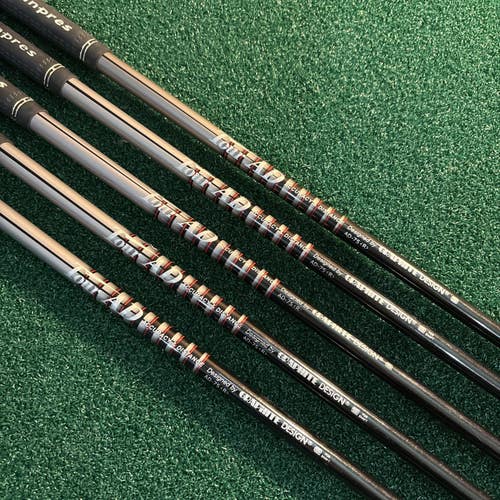 Graphite Design Tour AD 75 r Iron Shafts Pulled .370 Ground (5) Shafts
