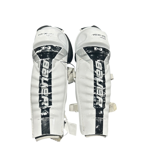 Used Bauer NEXUS 400 Senior Shin Guards White 16" 11375-S000381945