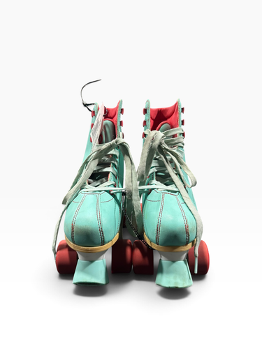 Used RollerDerby Junior Roller Quad Skates Carolina Blue Adjustable 11375-S000382074