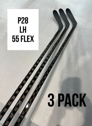 Senior(3x)Left P28 55 Flex 63” ProBlackStock™ Unbranded Pro Stock Nexus Hockey Sticks