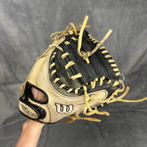 Black Wilson A1000 RH Catcher's Baseball Glove 33" (Used)