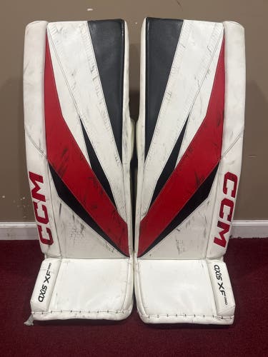 35+1 CCM Axis XF Pro Goalie Leg Pads Pro Stock Item#CHAFX