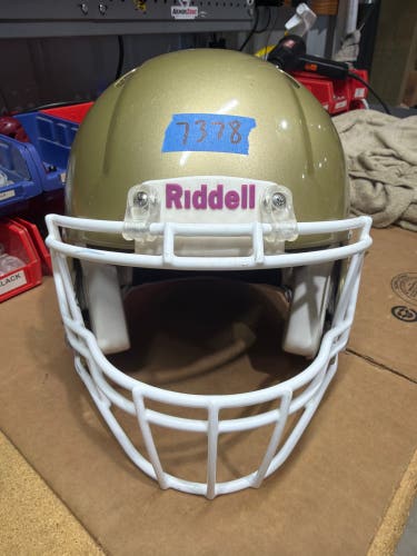 USED RIDDELL SPEED ADULT HELMET - MEDIUM - VEGAS GOLD - REJECT