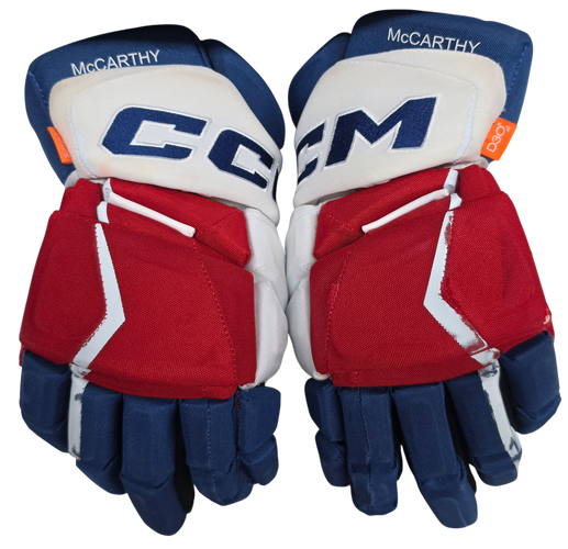 CCM Jetspeed Pro Stock Custom Hockey Gloves 14" Wolfpack AHL McCarthy USED (15663)