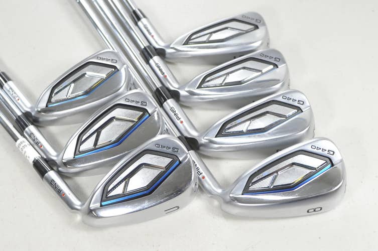 Ping G440 5-W,UW Iron Set Stiff Flex Red Dot Right AWT 3.0 Steel #226986