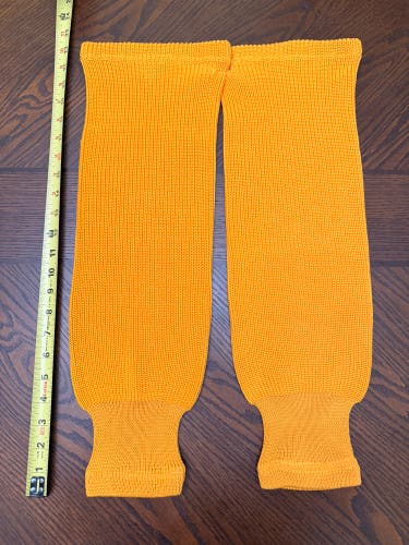22 inch Yellow Youth Knit Hockey Socks (New)