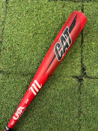 2019 Marucci CAT Alloy Bat USABat Certified (-10) Alloy 18 oz 28" (Used)