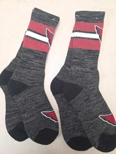 ST30 Mens NFL ARIZONA CARDINALS Crew Socks Lot of 2 Pair MEDIUM 5-10 New