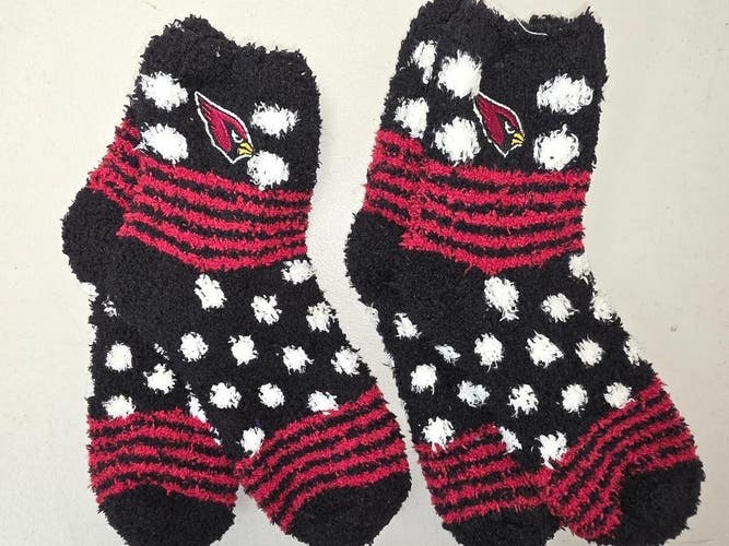 ST40 Mens NFL ARIZONA CARDINALS Crew Socks Lot of 2 Pair MEDIUM 5-10 New
