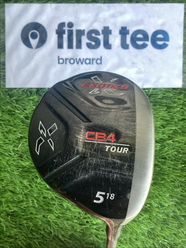 Tour Edge Exotics CB4 Tour Fairway 5 Wood 18* With RIP 70 Stiff Graphite Shaft