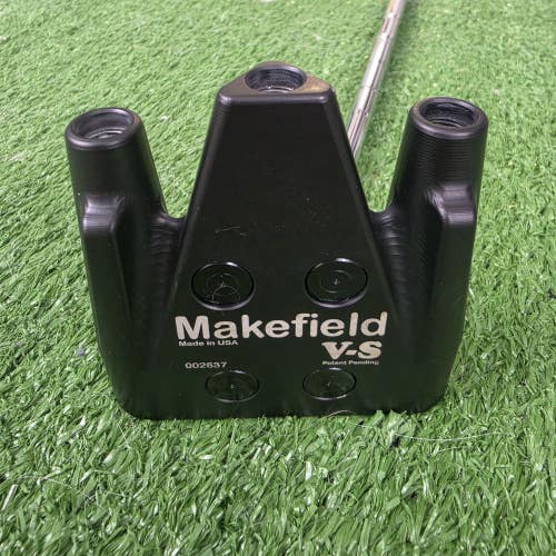 Makefield V-S Black Center Shafted Mallet Putter Left Handed LH 34.5"