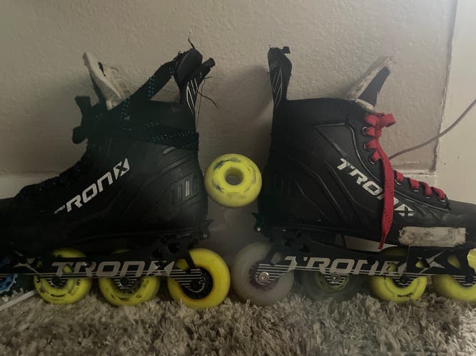 Black/White Tron Hockey Skates Regular Width (Used)