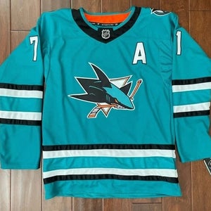 San Jose Sharks Macklin Celebrini #71 Home Teal Authentic Pro Jersey Men's XL/54