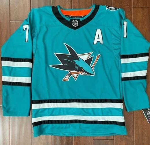 San Jose Sharks Macklin Celebrini #71 Home Teal Authentic Pro Jersey Men's XL/54