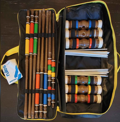 (Used 1x - Like New) SportCraft Vintage Wooden Croquet Set