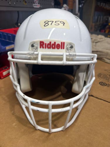 USED RIDDELL SPEED ADULT HELMET - SMALL - WHITE METALLIC - REJECT