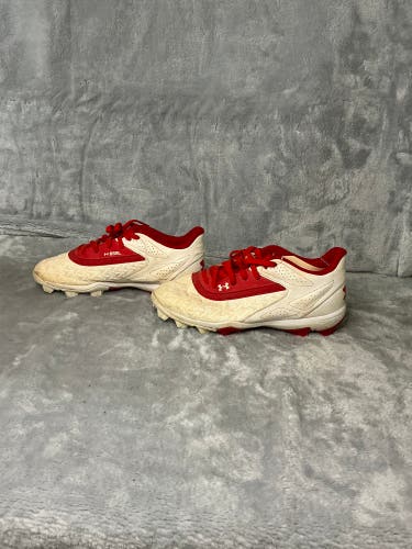 Red Kid's 6Y (Big Kids / Youth) Youth Under Armour Low Top Footwear Molded Cleats (Used)