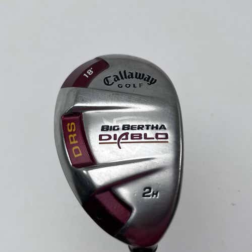Callaway Big Bertha Diablo 2 Hybrid 18* Diablo 60g Stiff Graphite Mens RH