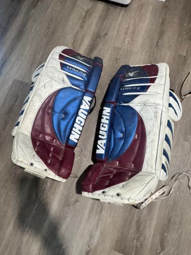 34" Vaughn Velocity 7000 Goalie Leg Pads glove and blocker  (Used)