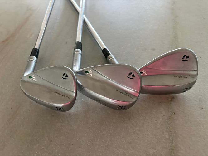 TaylorMade Milled Grind 4 MG4 Wedge Set 52 56 60 RH Steel New Grips
