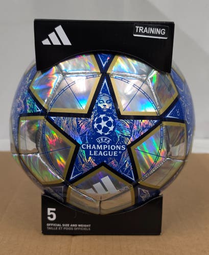 NEW Adidas UCL Training 25/26 League Stage Foil Soccer Ball - Size 5 (JP1549)