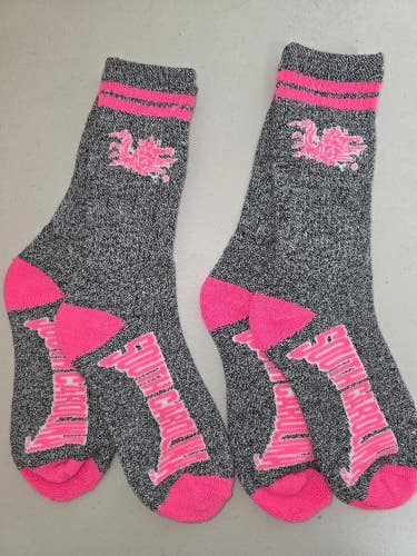 ST2 Mens NCAA SOUTH CAROLINA GAMECOCKS Crew Socks Lot of 2 Pair MEDIUM New