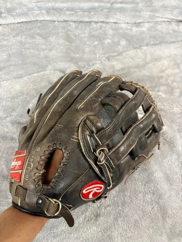 Black Rawlings Cal Ripken RH Outfield Baseball Glove 14" (Used)