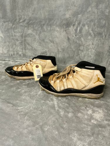 Black Men's Size M 9.5 (W 10.5) Adult Nike Air Jordan High Top Footwear Molded Cleats (Used)