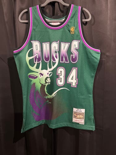 Mitchell & Ness ray allen Milwaukee bucks jersey large