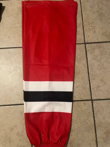 Red Senior XL Athletic Knit Socks (New)