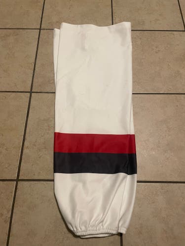 White Senior XL Athletic Knit Socks Pro Stock (Used)