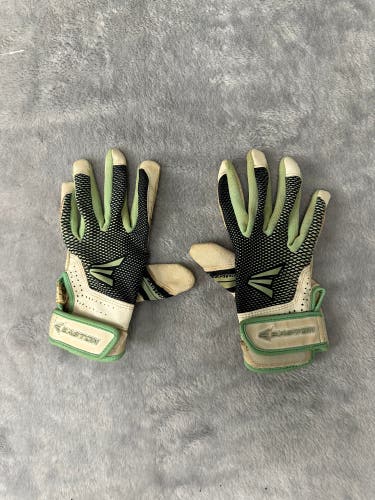 Green Medium Easton Batting Gloves (Used)