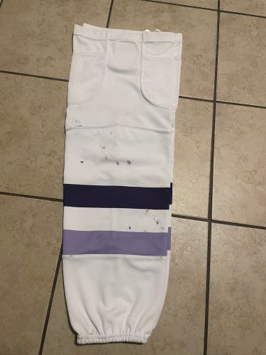 White Senior XL Athletic Knit Socks Pro Stock (Used)
