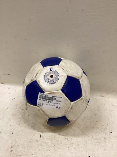 Used NEW PRACTA SIZE 3 All Size Soccer Ball Royal Blue And White 3 11725-S000507677