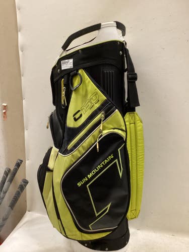 Used Sun Mtn C 130 CART BAG Mens Cart Bag White/Black/Yellow 11725-S000507780