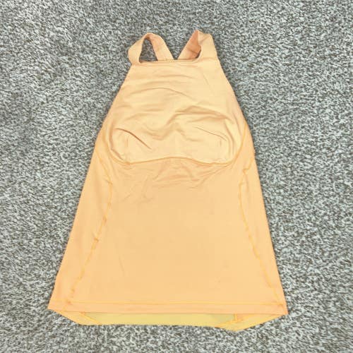 Lululemon Tank Top Womens 8 Orange Halter Built In Bra Yoga Gym Workout Athletic