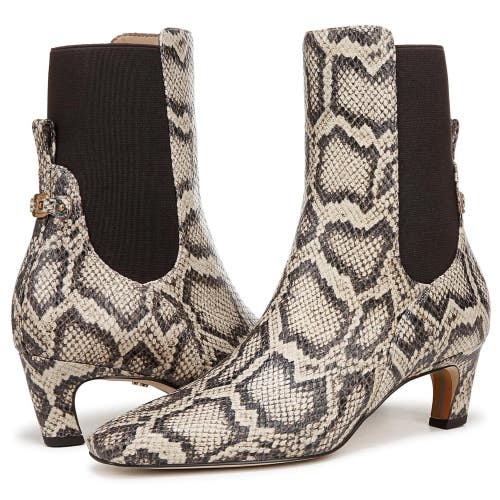 Sam Edelman Margo Boots Womens 5.5 M Roccia Python Leather Ankle Bootie HTAT1873